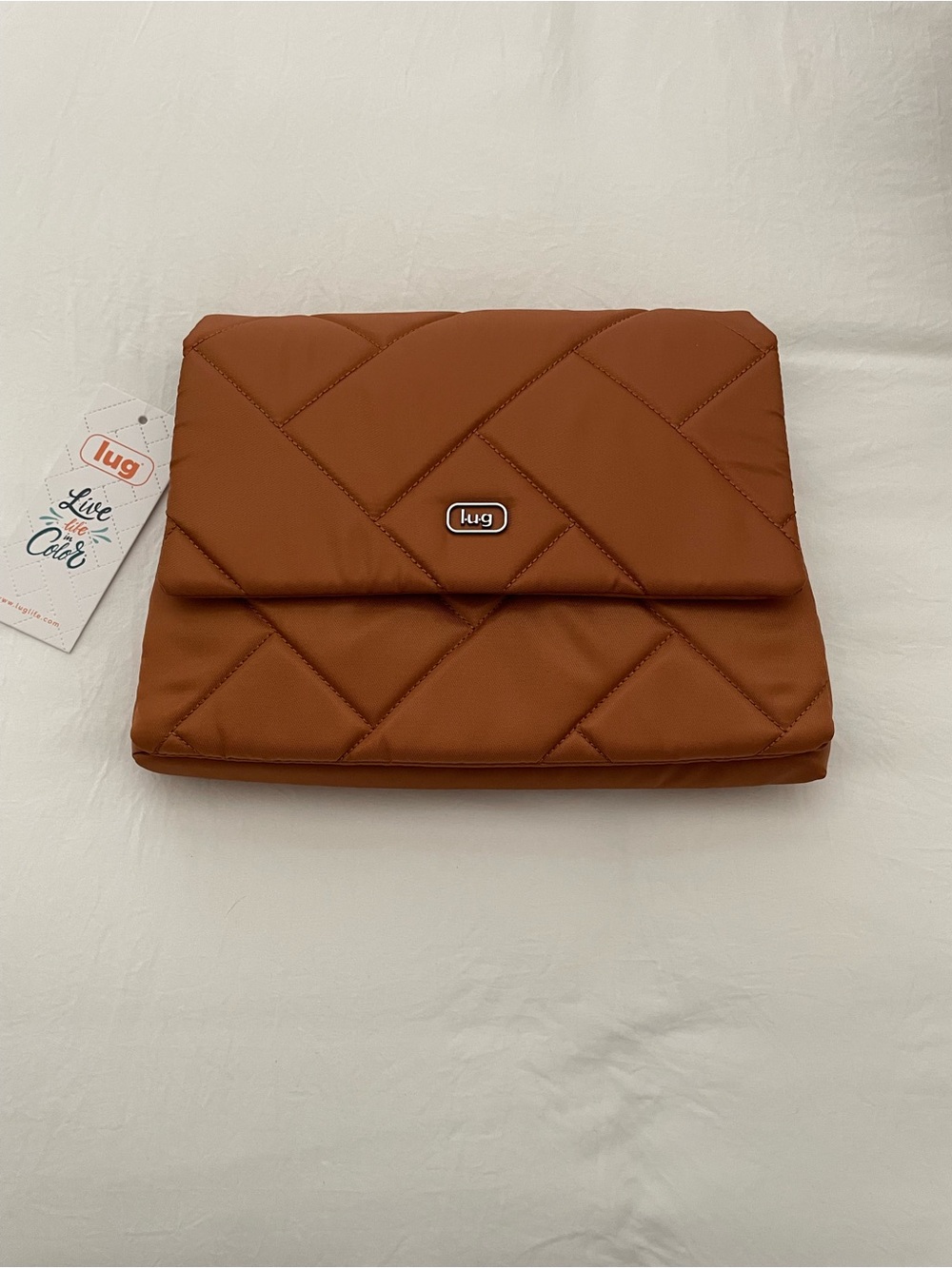 NWT LUG Plié Crossbody Bag Cappuccino Crossbody Convertible Bag Purse